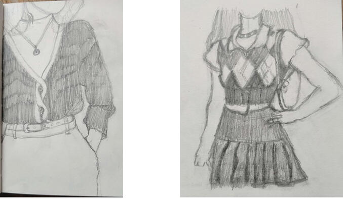 Outfit sketch practice